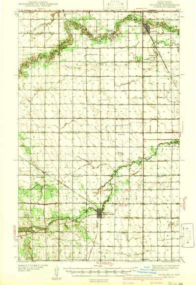 United States Geological Survey Cavalier, ND (1941, 62500-Scale) digital map