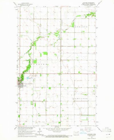 United States Geological Survey Cavalier, ND (1964, 24000-Scale) digital map