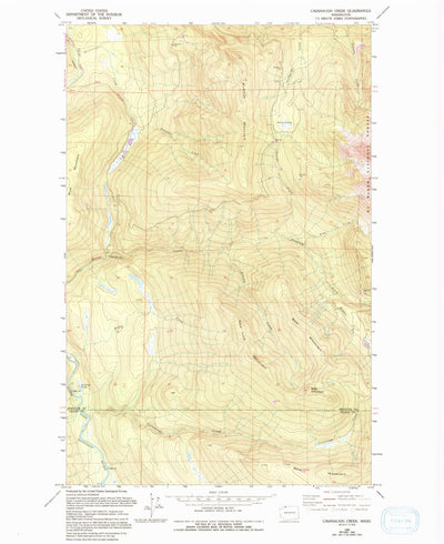 United States Geological Survey Cavanaugh Creek, WA (1980, 24000-Scale) digital map