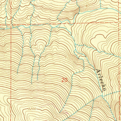 United States Geological Survey Cavanaugh Creek, WA (1980, 24000-Scale) digital map