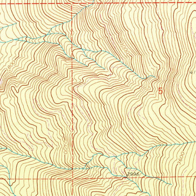 United States Geological Survey Cavanaugh Creek, WA (1980, 24000-Scale) digital map