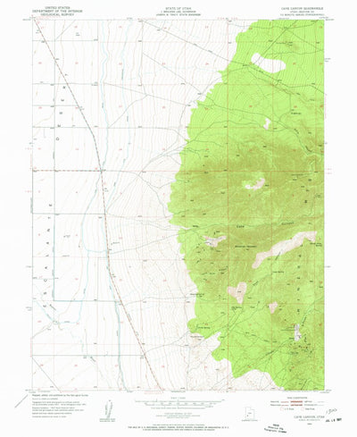 United States Geological Survey Cave Canyon, UT (1953, 24000-Scale) digital map