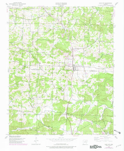 United States Geological Survey Cave City, AR (1943, 24000-Scale) digital map