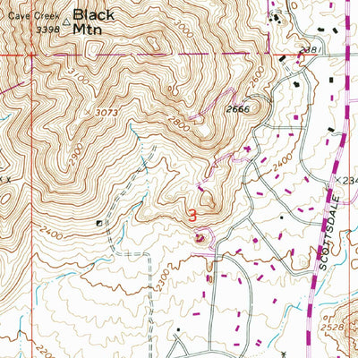United States Geological Survey Cave Creek, AZ (1965, 24000-Scale) digital map