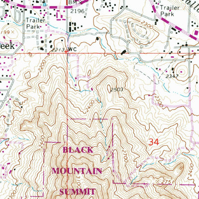 United States Geological Survey Cave Creek, AZ (1965, 24000-Scale) digital map