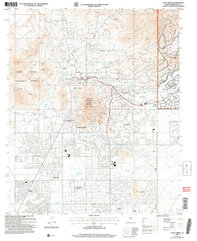 United States Geological Survey Cave Creek, AZ (2004, 24000-Scale) digital map