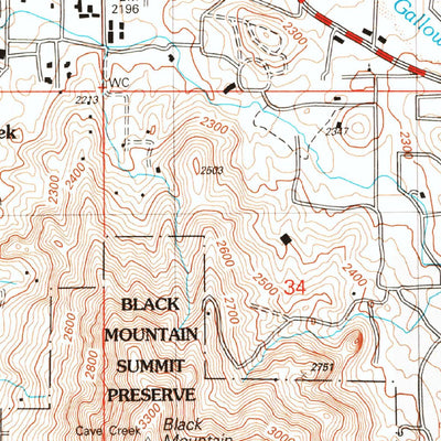 United States Geological Survey Cave Creek, AZ (2004, 24000-Scale) digital map