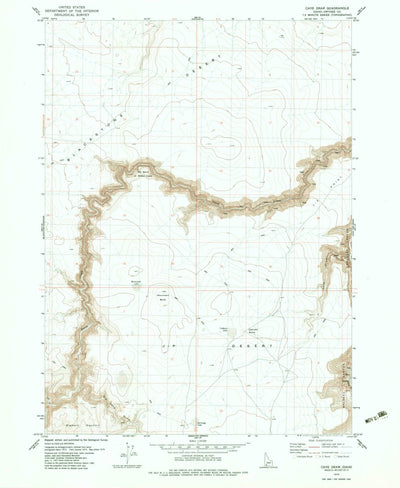 United States Geological Survey Cave Draw, ID (1979, 24000-Scale) digital map