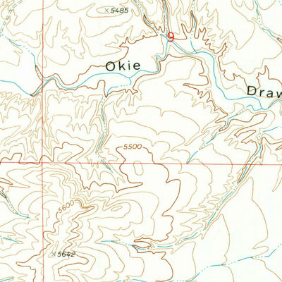 United States Geological Survey Cave Gulch Reservoir, WY (1968, 24000-Scale) digital map