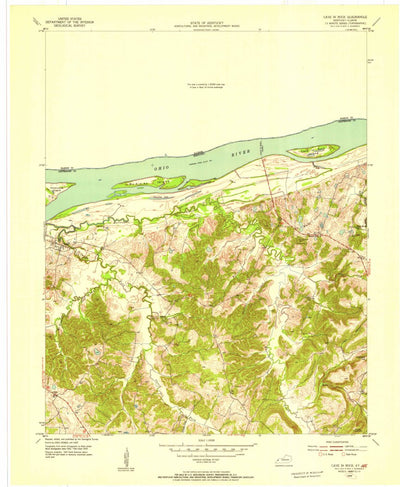 United States Geological Survey Cave-In-Rock, IL-KY (1954, 24000-Scale) digital map