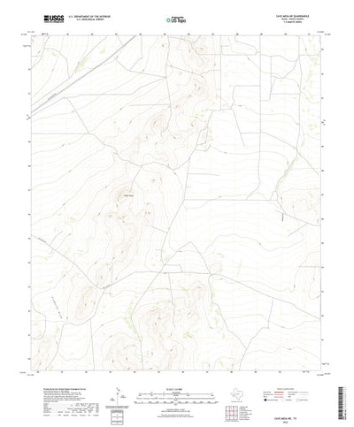 United States Geological Survey Cave Mesa NE, TX (2022, 24000-Scale) digital map