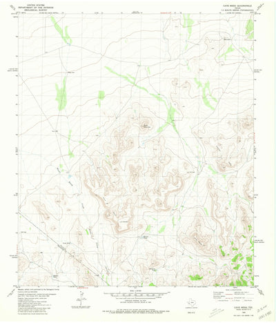 United States Geological Survey Cave Mesa, TX (1980, 24000-Scale) digital map