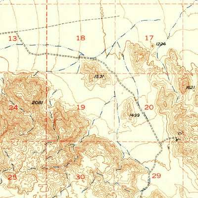 United States Geological Survey Cave Mountain, CA (1951, 62500-Scale) digital map