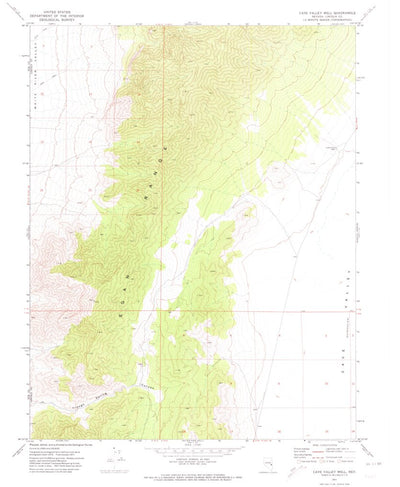United States Geological Survey Cave Valley Well, NV (1971, 24000-Scale) digital map
