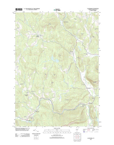 United States Geological Survey Cavendish, VT (2012, 24000-Scale) digital map