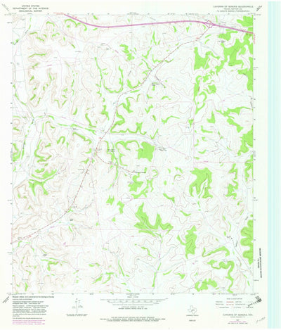 United States Geological Survey Caverns Of Sonora, TX (1967, 24000-Scale) digital map
