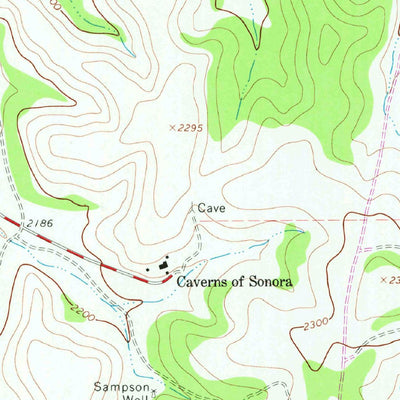 United States Geological Survey Caverns Of Sonora, TX (1967, 24000-Scale) digital map