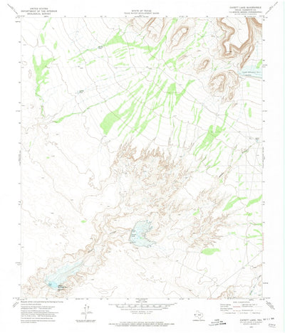 United States Geological Survey Cavett Lake, TX (1972, 24000-Scale) digital map