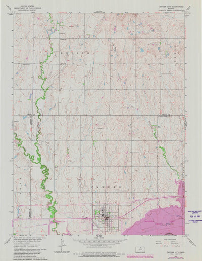 United States Geological Survey Cawker City, KS (1962, 24000-Scale) digital map