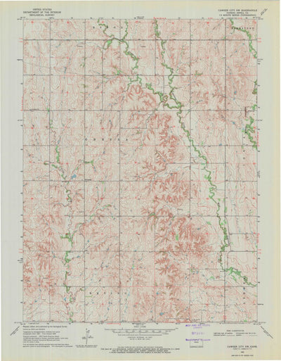 United States Geological Survey Cawker City NW, KS (1969, 24000-Scale) digital map