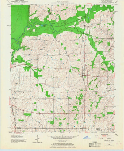 United States Geological Survey Cayce, KY-TN (1951, 24000-Scale) digital map