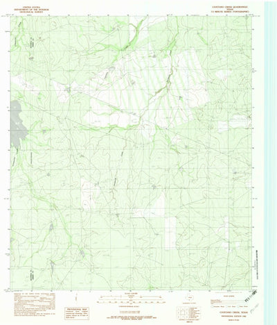 United States Geological Survey Cayetano Creek, TX (1982, 24000-Scale) digital map