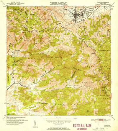 United States Geological Survey Cayey, PR (1953, 30000-Scale) digital map