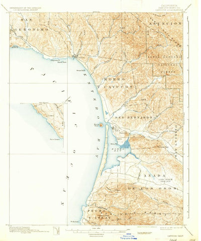 United States Geological Survey Cayucos, CA (1897, 62500-Scale) digital map
