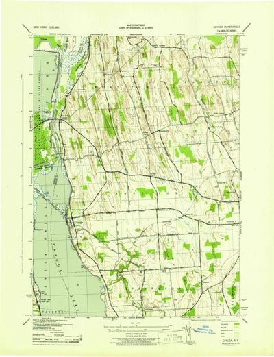 United States Geological Survey Cayuga, NY (1943, 31680-Scale) digital map