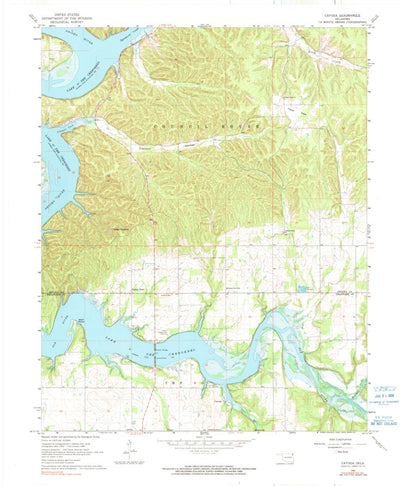 United States Geological Survey Cayuga, OK (1964, 24000-Scale) digital map
