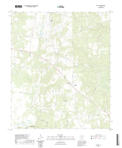 United States Geological Survey Cayuga, TX (2022, 24000-Scale) digital map