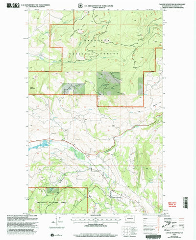 United States Geological Survey Cayuse Mountain, WA (2001, 24000-Scale) digital map