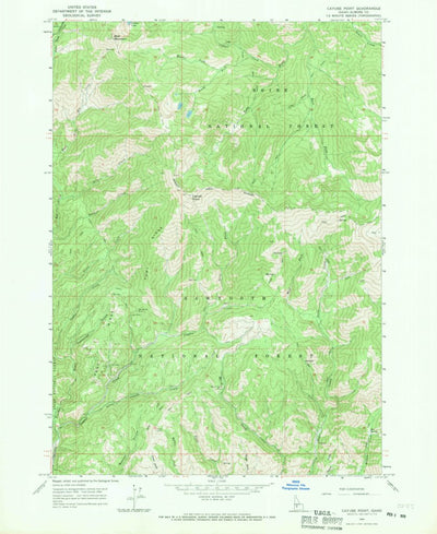 United States Geological Survey Cayuse Point, ID (1964, 24000-Scale) digital map