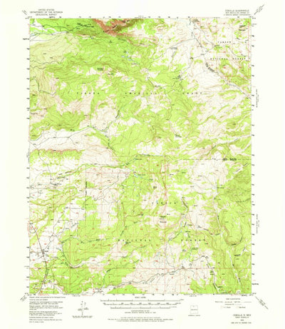 United States Geological Survey Cebolla, NM (1955, 62500-Scale) digital map