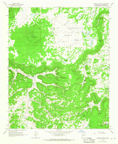 United States Geological Survey Cebollita Peak, NM (1964, 24000-Scale) digital map