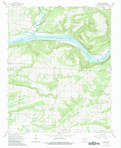 United States Geological Survey Cecil, AR (1965, 24000-Scale) digital map