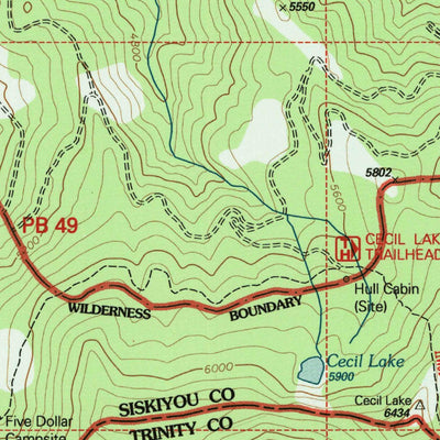 United States Geological Survey Cecil Lake, CA (1998, 24000-Scale) digital map