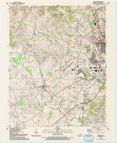 United States Geological Survey Cecilia, KY (1992, 24000-Scale) digital map