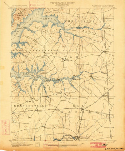 United States Geological Survey Cecilton, MD-DE (1900, 62500-Scale) digital map