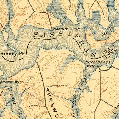 United States Geological Survey Cecilton, MD-DE (1900, 62500-Scale) digital map