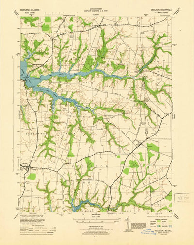 United States Geological Survey Cecilton, MD-DE (1944, 31680-Scale) digital map