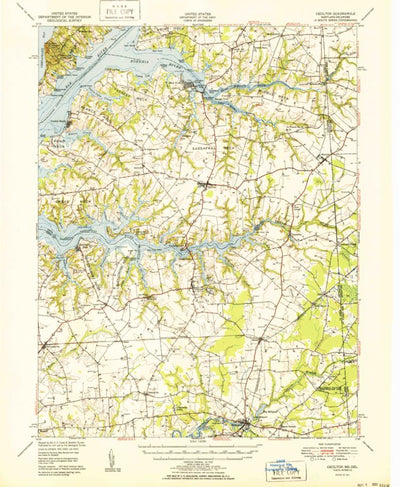 United States Geological Survey Cecilton, MD-DE (1951, 62500-Scale) digital map