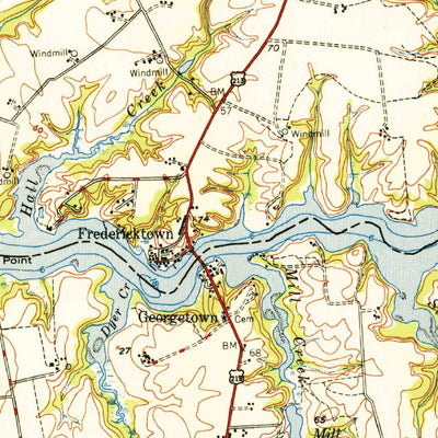 United States Geological Survey Cecilton, MD-DE (1951, 62500-Scale) digital map