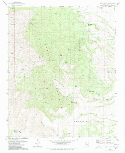 United States Geological Survey Cedar Basin, AZ (1980, 24000-Scale) digital map