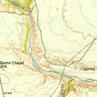 United States Geological Survey Cedar Bend, TX (1950, 24000-Scale) digital map