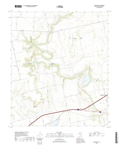United States Geological Survey Cedar Bend, TX (2019, 24000-Scale) digital map