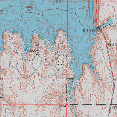 United States Geological Survey Cedar Bluff Dam, KS (1974, 24000-Scale) digital map