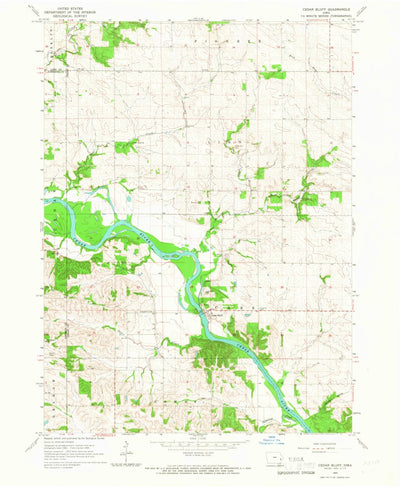 United States Geological Survey Cedar Bluff, IA (1965, 24000-Scale) digital map