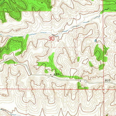 United States Geological Survey Cedar Bluff, IA (1965, 24000-Scale) digital map