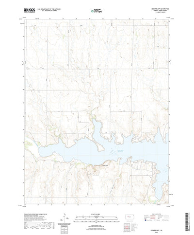 United States Geological Survey Cedar Bluff, KS (2022, 24000-Scale) digital map